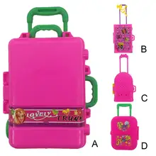 Besegad Кукольный дом Миниатюрный Мини Дорожный чемодан багажный пропеллер модели игрушки элегантные аксессуары для Барби для девочек подарок на день рождения
