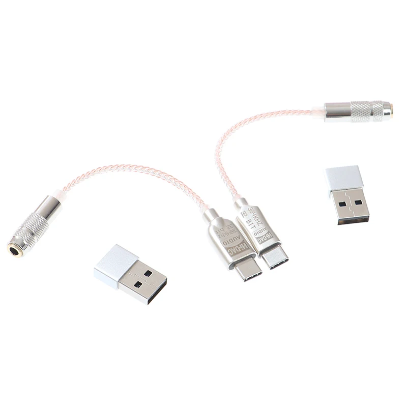 Type-C To 3.5mm 32 Bit/384kHz DSD64/128 HiFi DAC Audio Adapter