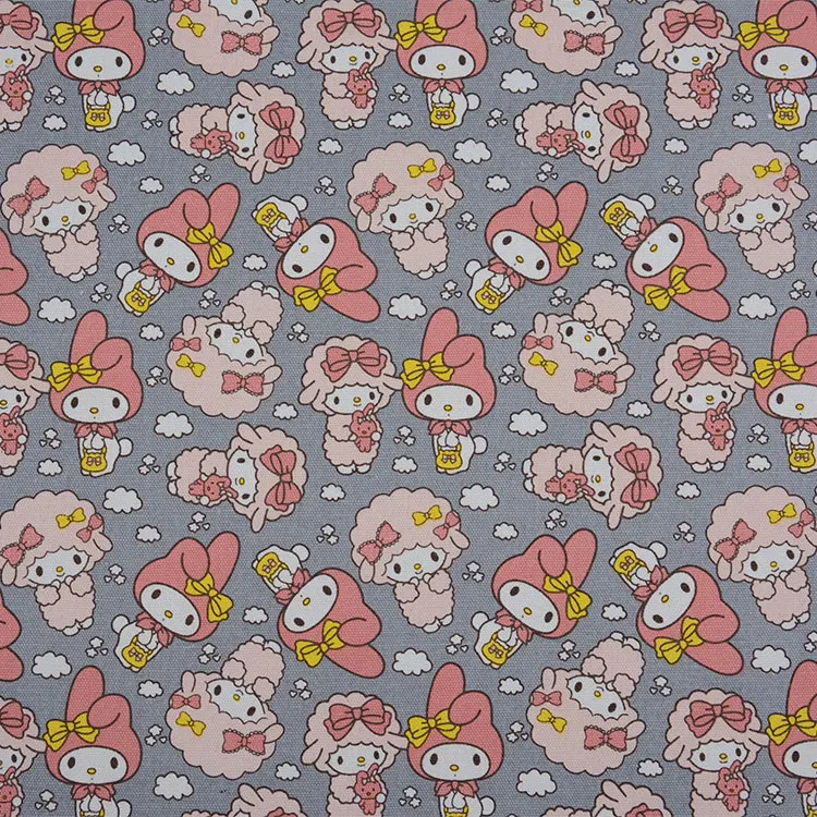 My Melody кролик фортепиано овца облако печать ручная работа пэтчворк хлопок холст тканевая Подушка Diy скатерть Диван Обложка 91 см x 145 см