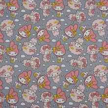 My Melody кролик фортепиано овца облако печать ручная работа пэтчворк хлопок холст тканевая Подушка Diy скатерть Диван Обложка 91 см x 145 см
