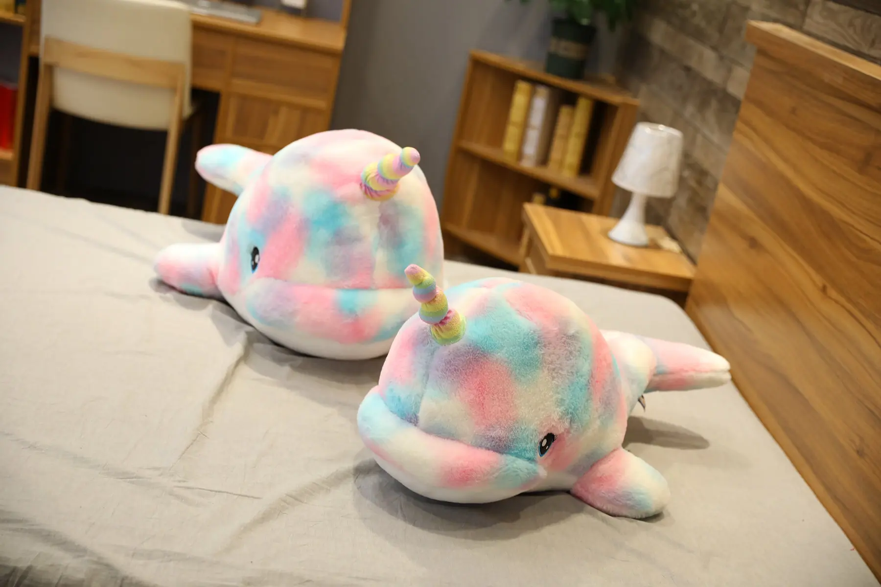 Colorful Narwhal Unicorn Plush Toy