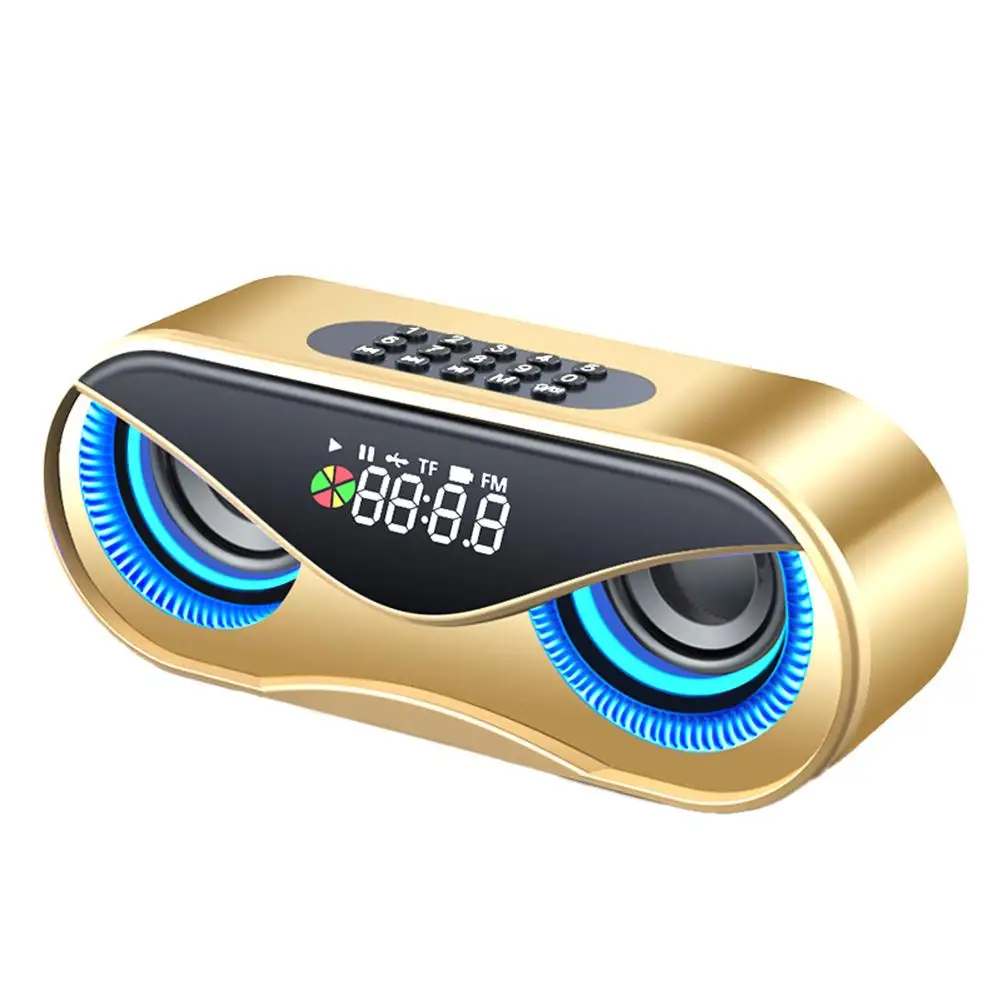 M5 крутой Bluetooth динамик светодиодный беспроводной громкий fm радио Будильник Радио