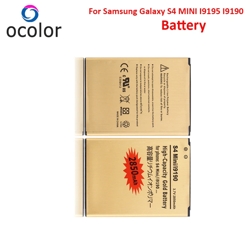 ocolor For Samsung Galaxy S4 Mini I9195 I9190 Battery 2850mAh High Capacity Long Standby Time | Мобильные телефоны и