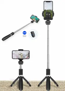 

Mobile Phone Bluetooth Table Stand Selfie Stick Handheld For 2-3.3 inch Universal Free Android Portable Selfstick Tripod Monopod
