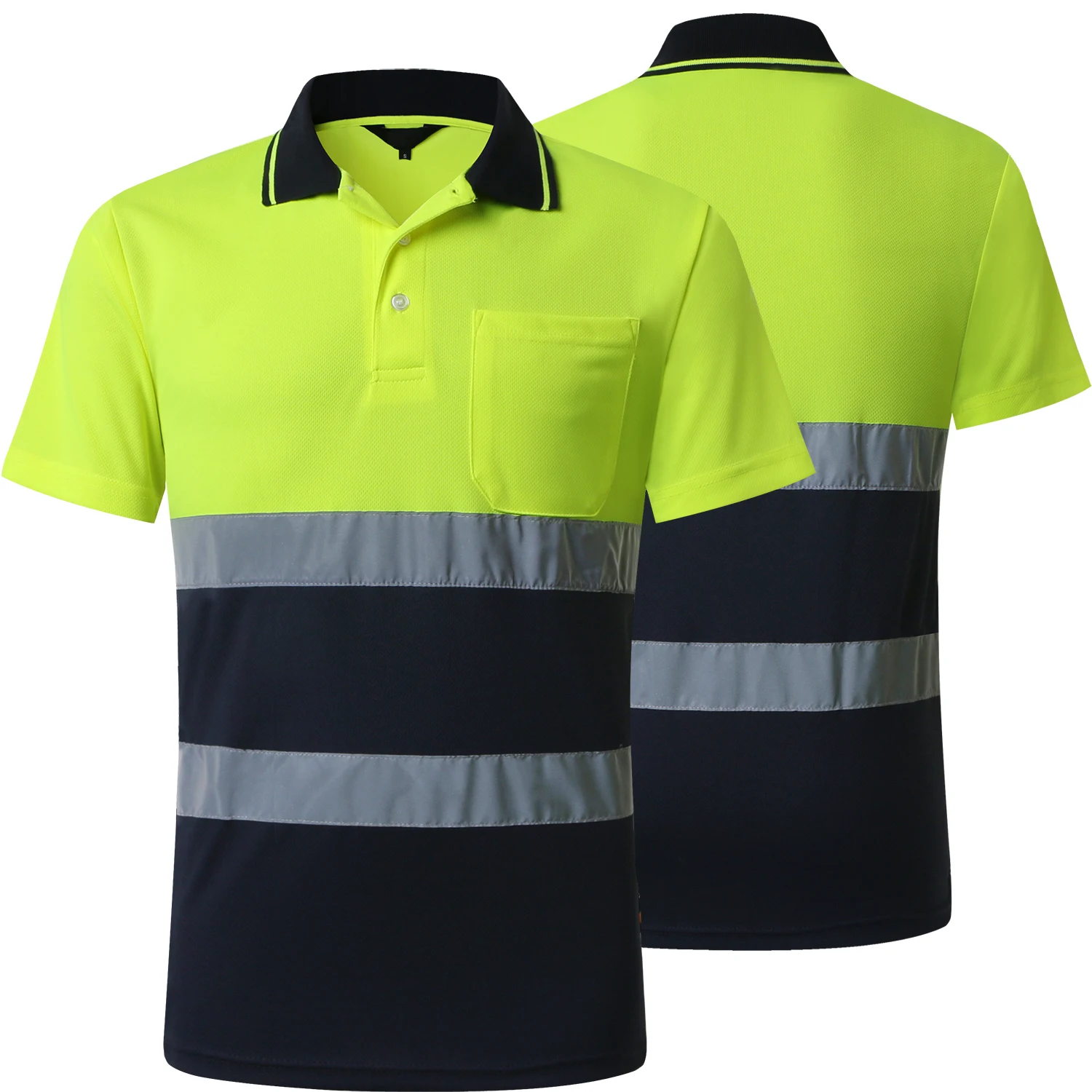 Night Work Reflective Safety Short Sleeved T-shirt Quick Drying Protective Clothes For Construction Workwear men t shirts