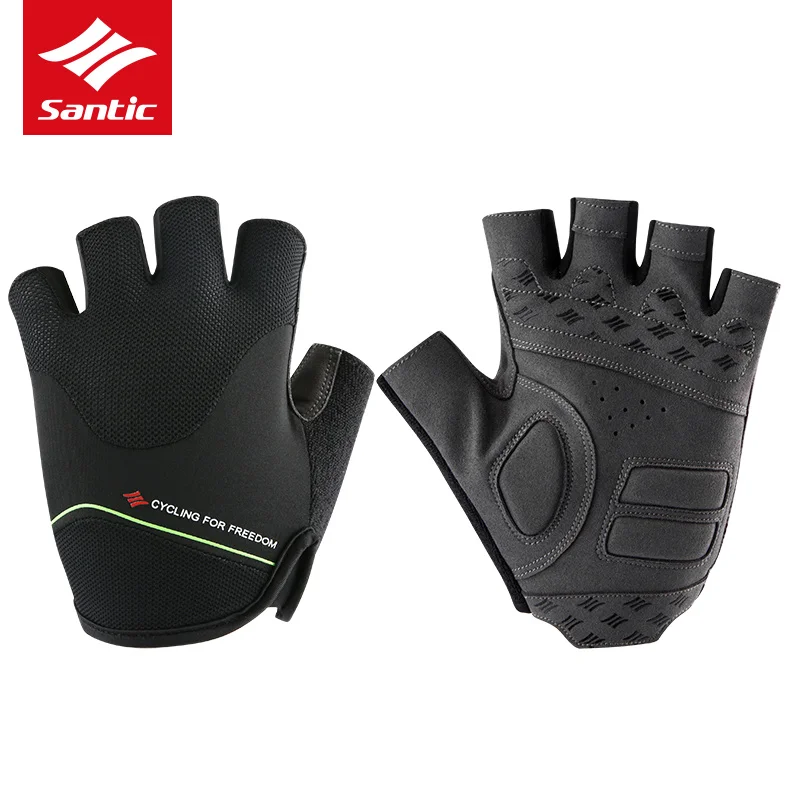 Santic Bicycle Road Race Gloves Men Women Sports Half Finger Breathable Gloves 