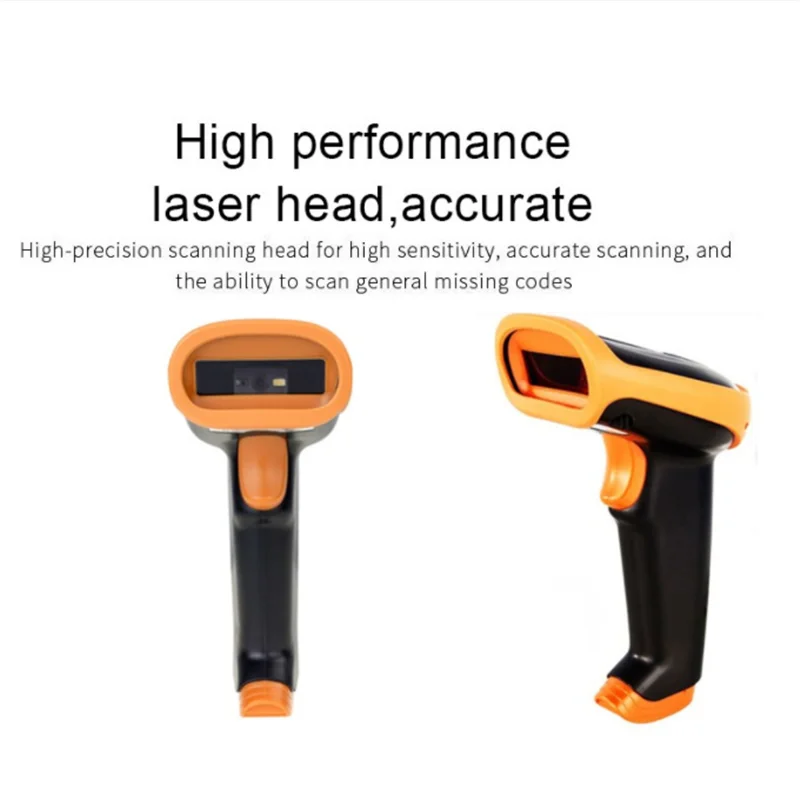 Wireless Barcode Scanner Wired Handheld 1D CCD Bar Code Reader for Inventory POS Terminal