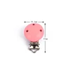 10Pcs Round Wood Pacifier Clip Baby Teething Dummy Clip Accessories for DIY Pacifier Chain Tool Wholesale 2