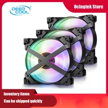 

DEEPCOOL MF120GT 3-in-1 kit 120mm 5V 3PIN RGB mute fan 12CM ARGB PWM computer chassis CPU cooler with controller cooling fan