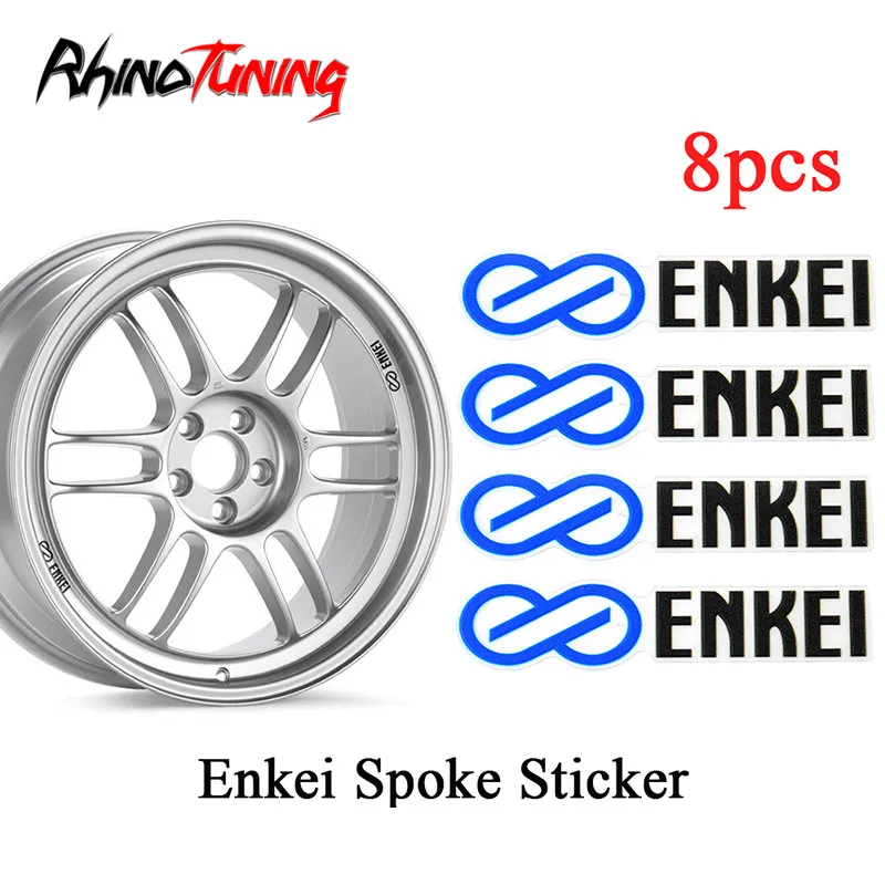 

8pcs set Enkei Car Wheel Rim Sticker For Enkei Wheels Auto Spoke Decal Styling Rim Accessories