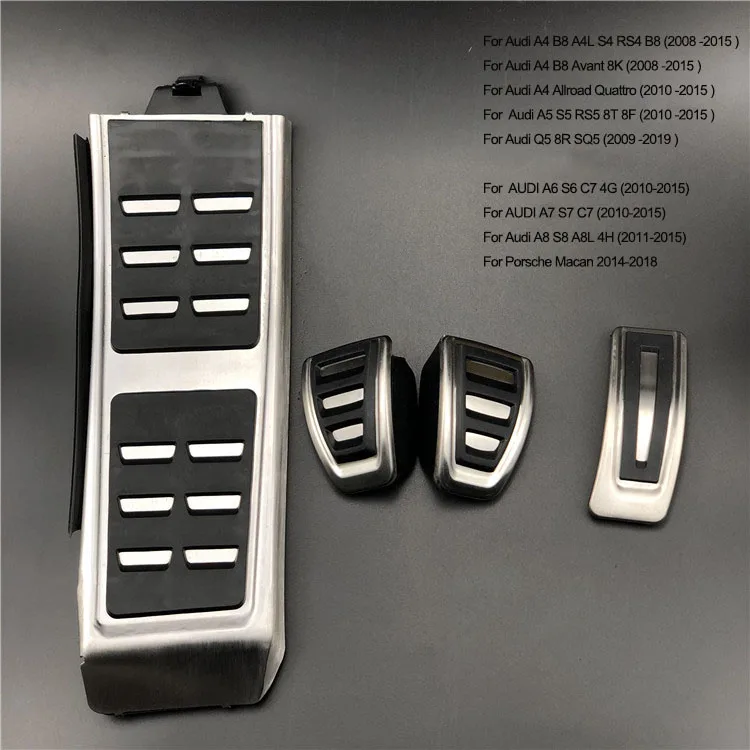 style 3 MT 4pcs Автомобильный Стайлинг топливного Тормозная Подножка для езды на велосипеде для Audi A4 A6 A7 S7 A8 S4 RS4 A5 S5 RS5 8T Q5 SQ5 8R Q7 Q8 для Touareg для Macan Boxter Cayenne - Название цвета: style 3 MT 4pcs
