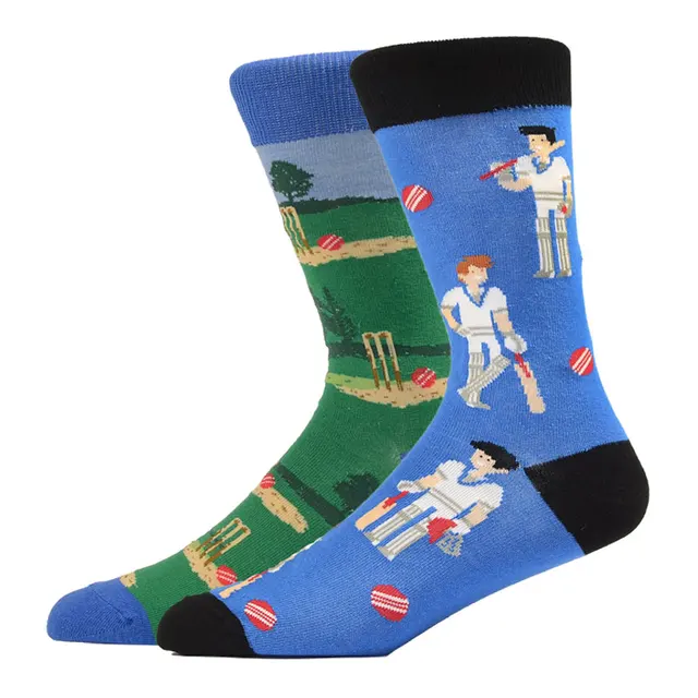 High Quality Combed Cotton Socks Food Pattern Long Tube Funny Happy Men Socks Colorful Novelty Skateboard Crew Casual Crazy Sock HK34002-6