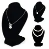 1PC New Black Velvet Fabric Display Holder For Necklace Mannequin Necklace Jewelry Pendant Display ► Photo 1/6