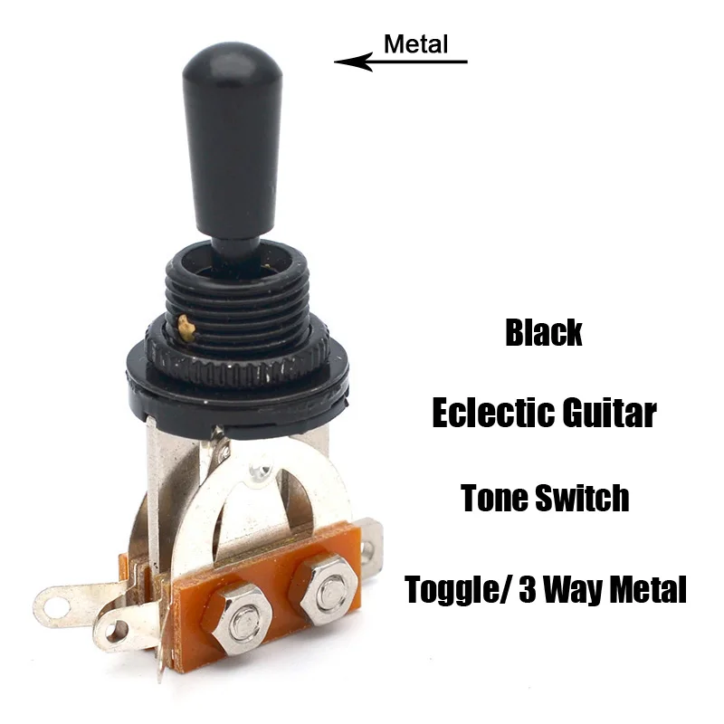 3 Way Electric Guitar Pickup Toggle Switch Selector Toggle Switch With Black Color Brass