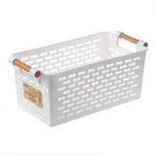Plastic Desktop Storage Basket Rectangular Bathroom Portable Box Bath Kitchen Debris Multi-Purpose Baskets
