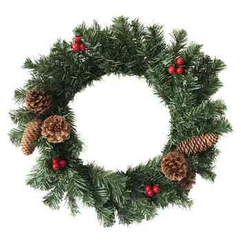 

Artificial Pinecone berry Christmas Flowers Wreath Outdoor for Front Door Wall Window Party Wedding Décor