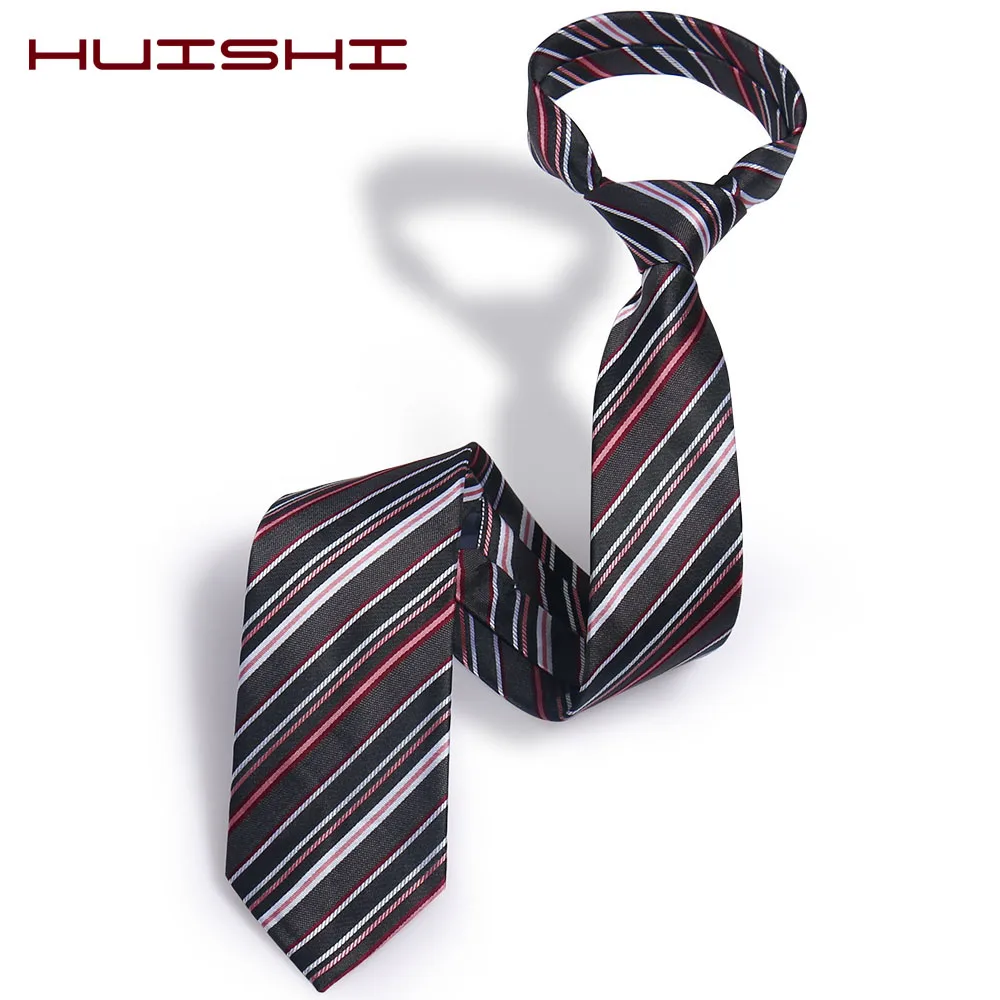 

HUISHI Gifts For Men Necktie Wedding Party Business Striped 8 cm Jacquard Woven Neck Ties Accessories Daily Wear Cravat Gift