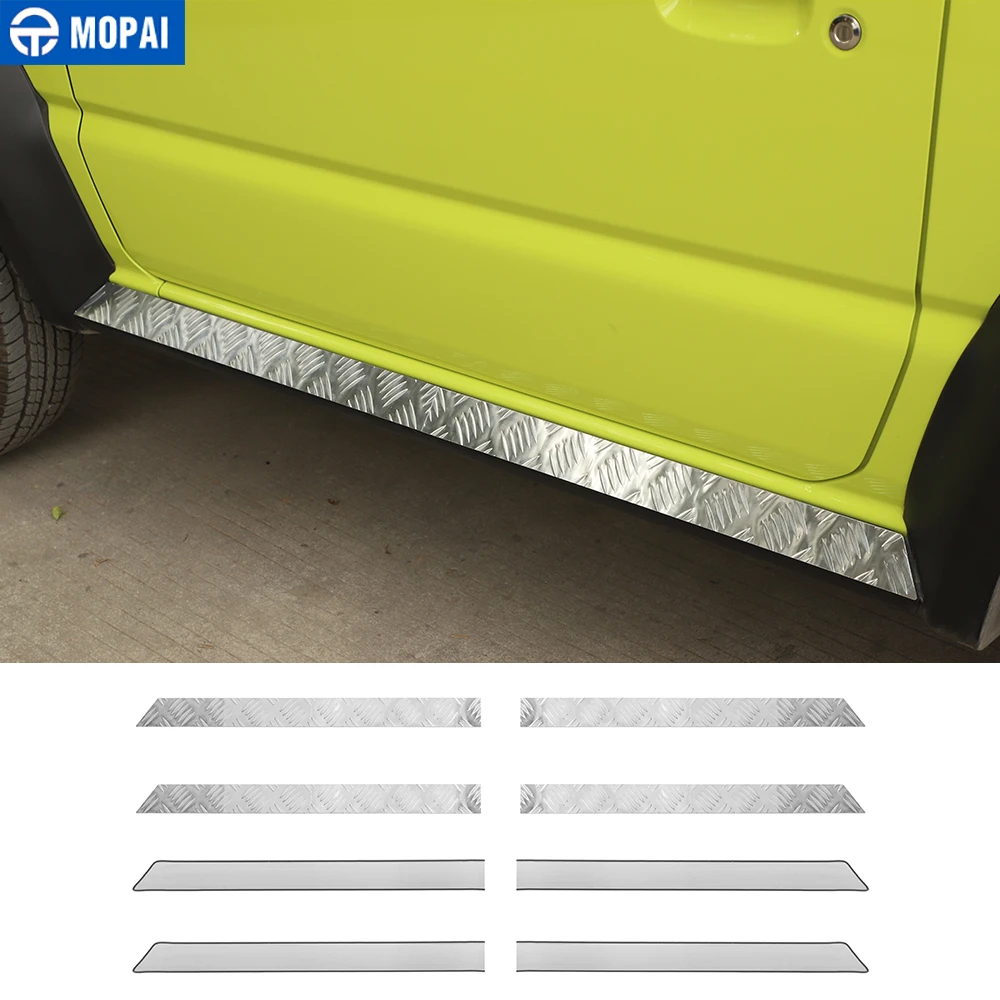 MOPAI Chromium Styling for Jimny JB74 2019+ Car Body Side Skirt Guard Decoration Tirm for Suzuki Jimny 2019+ Accessories