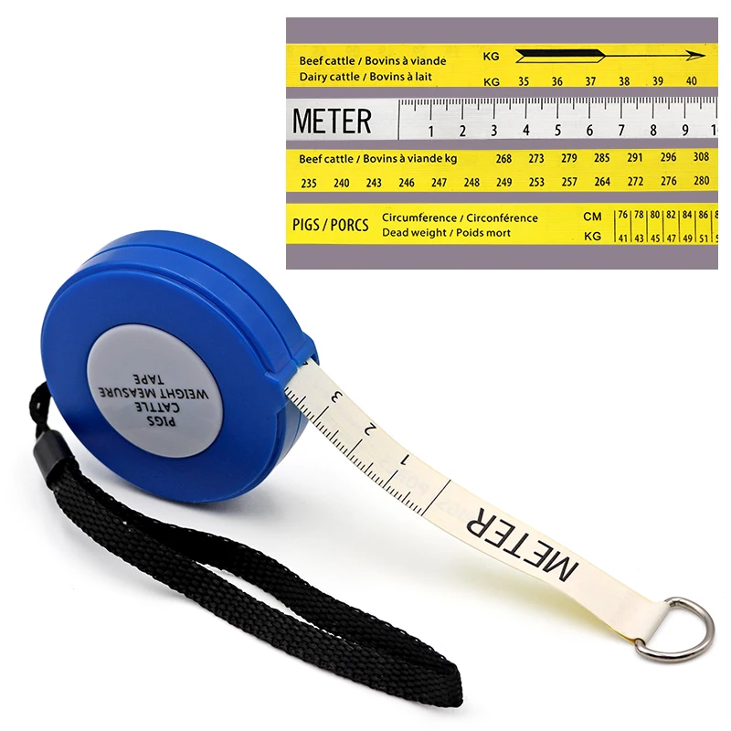Livestock Animal Body Pigs Cattle Weight Measure Tape Pig Farm Cow Weight Measure Vet Tools Measuring Ruler Hot Sales 2022