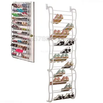 

12 Layers Door Hanging Shoe Cabinet Simple Shoe Rack Multilayer Quarters Assembly Shoe Hanger Storage white