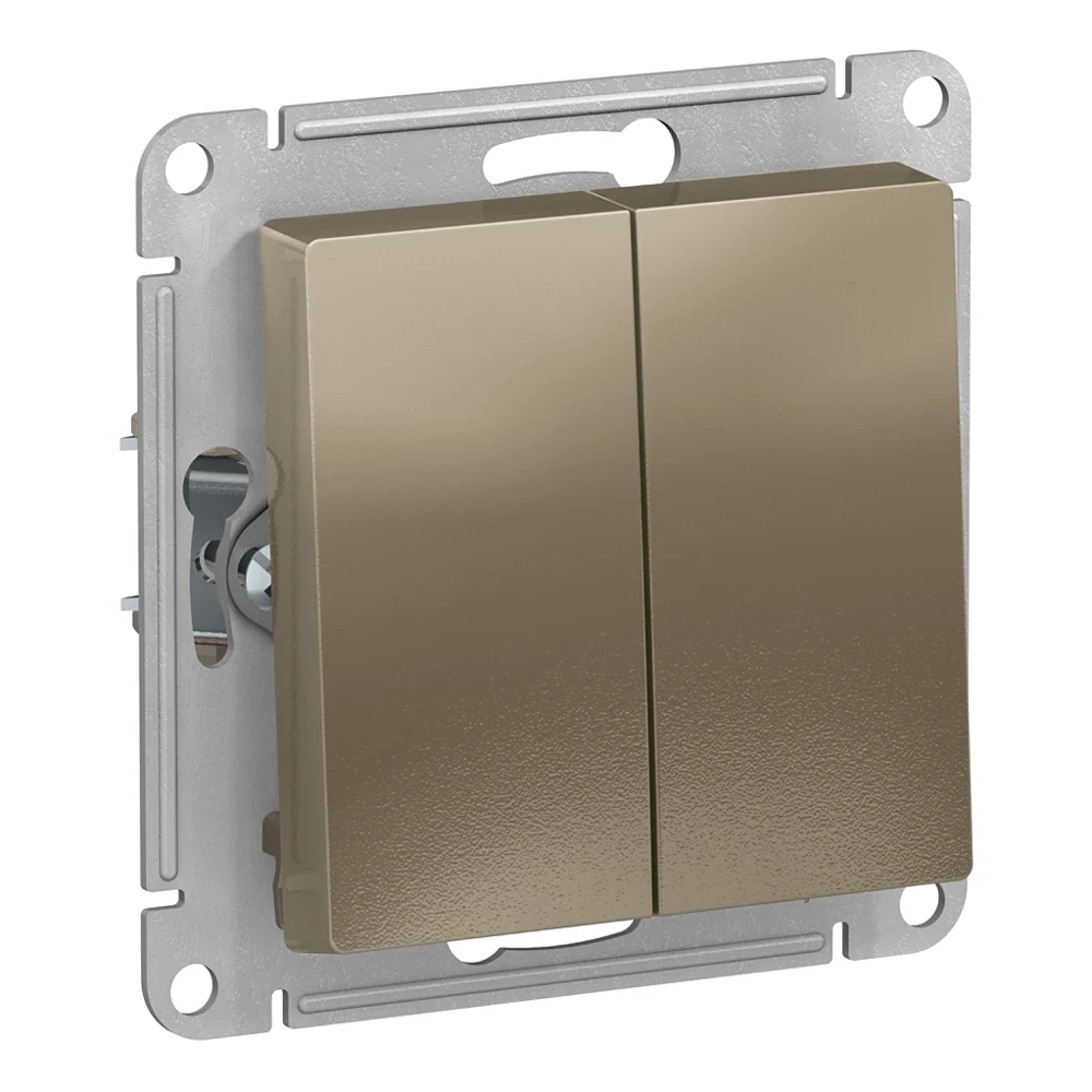 Механизм выключателя SCHNEIDER ELECTRIC ATN000551 2-кл. atlas design (сх.5) 10ах шампань | Обустройство
