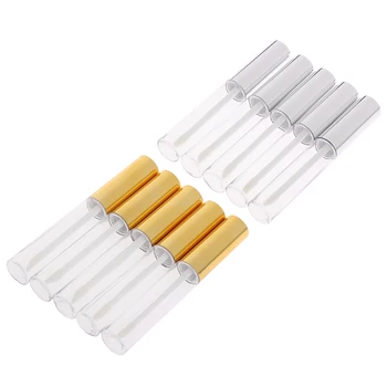 

5Pcs Clear Lip Balm Tubes Containers Organize Lipstick Refillable Bottles Lip Gloss Tube 10ml Empty Lip Gloss Tubes Container
