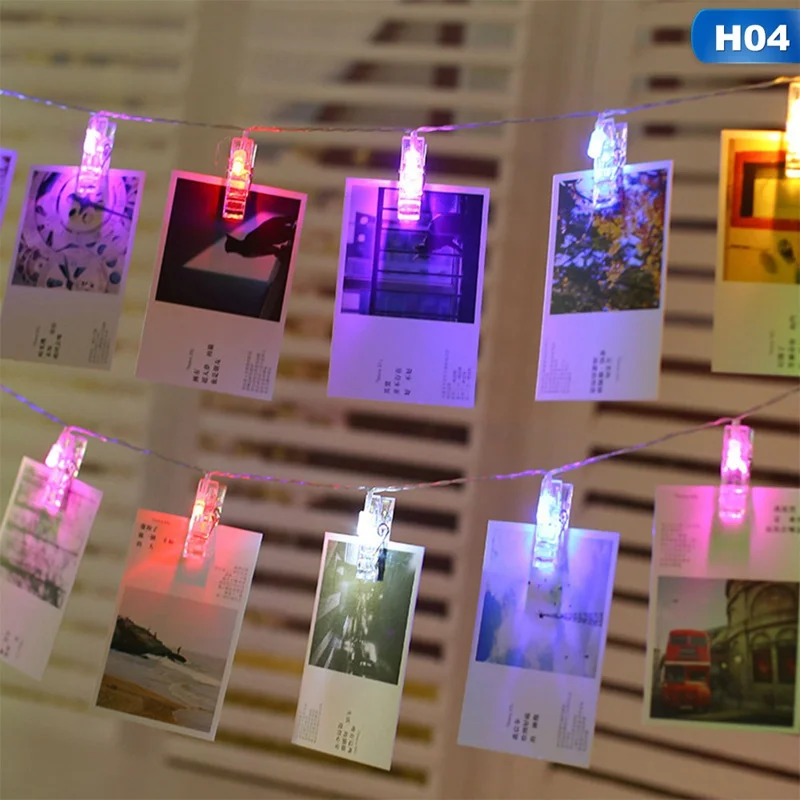 1.5M 3M 4.5M Photo Clip Holder LED String Lights For Christmas New Year Party Wedding Home Decoration Fairy Lights Battery