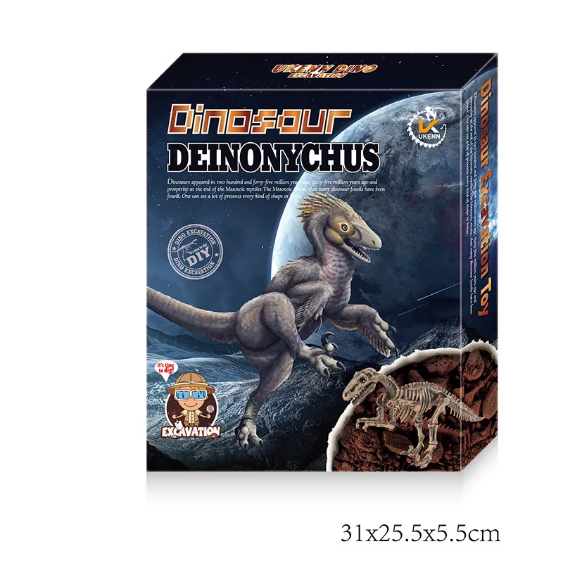 Archeology Skeleton ENLIGHTEN Toy динозавр Fossil Toy динамичный Собранный динозавр 9-динозавр Archeology Mining Toys