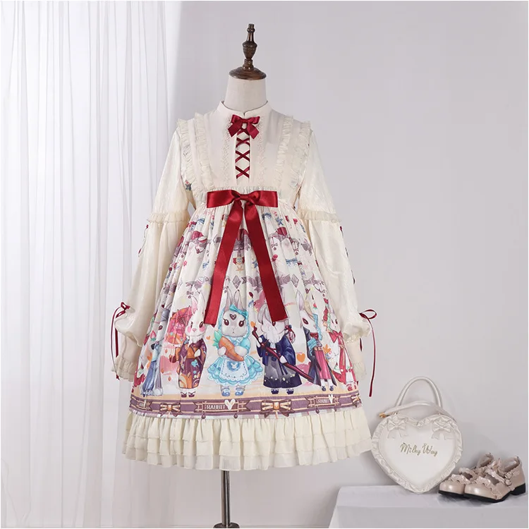Mori Girl Lolita Sweet Lolita Dress Up Princess OP Dress Kawaii Tea Party Cos Loli Vintage Gothic Vestidos