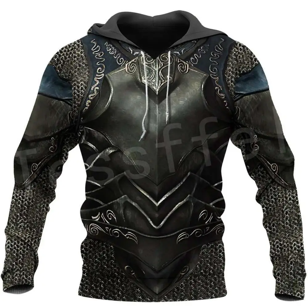 Tessat Knight Templar костюм армированный пуловер Новая мода Harajuku уличная одежда 3DPrint