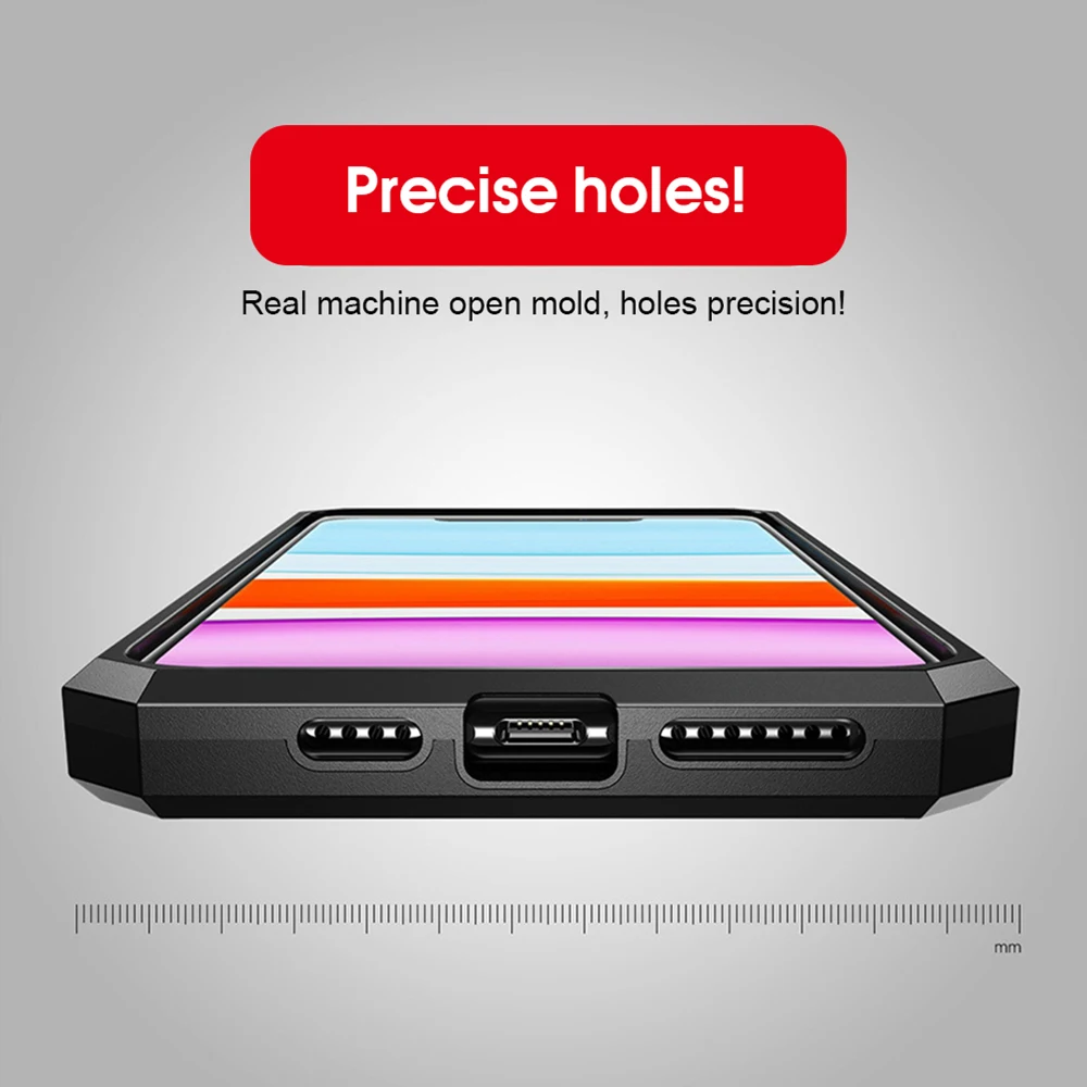 Защитный противоударный чехол для iphone 11 Pro Max XS X XR, невидимый чехол-подставка для iphone 7, 8, 6, 6s Plus, однотонный чехол