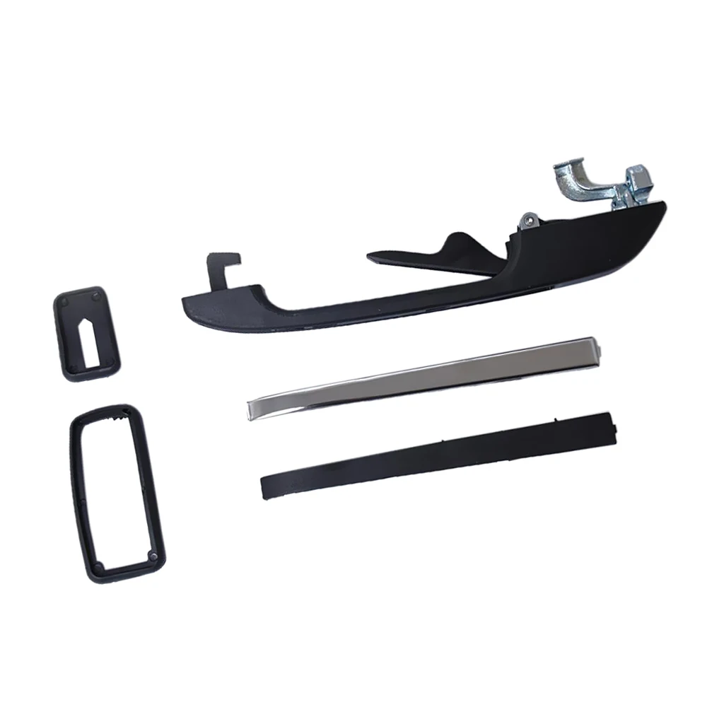 Black Rear Left Side Exterior Door Handle Kits for VW Caddy Golf Jetta MK2
