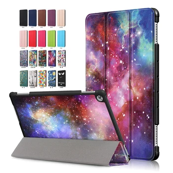 

For Huawei MediaPad M5 Lite 10 10.1 printed Luxury Holster Flip PU Leather PC back Smart Stand Cover for 10.1" tablet case +pen