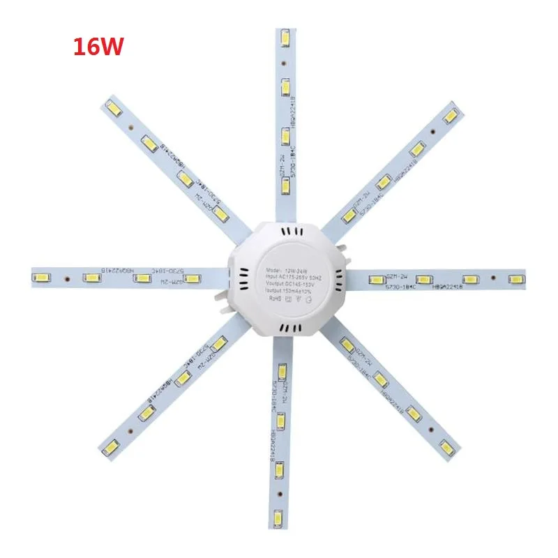 16W 220V 56LED потолочный Панель светильник 12/16/20/24 Вт 500LM в форме осьминога Крытый Спальня потолочная панель для жилого фургона Ночной светильник Модуль панель округлая панель с лампочками - Испускаемый цвет: 16W
