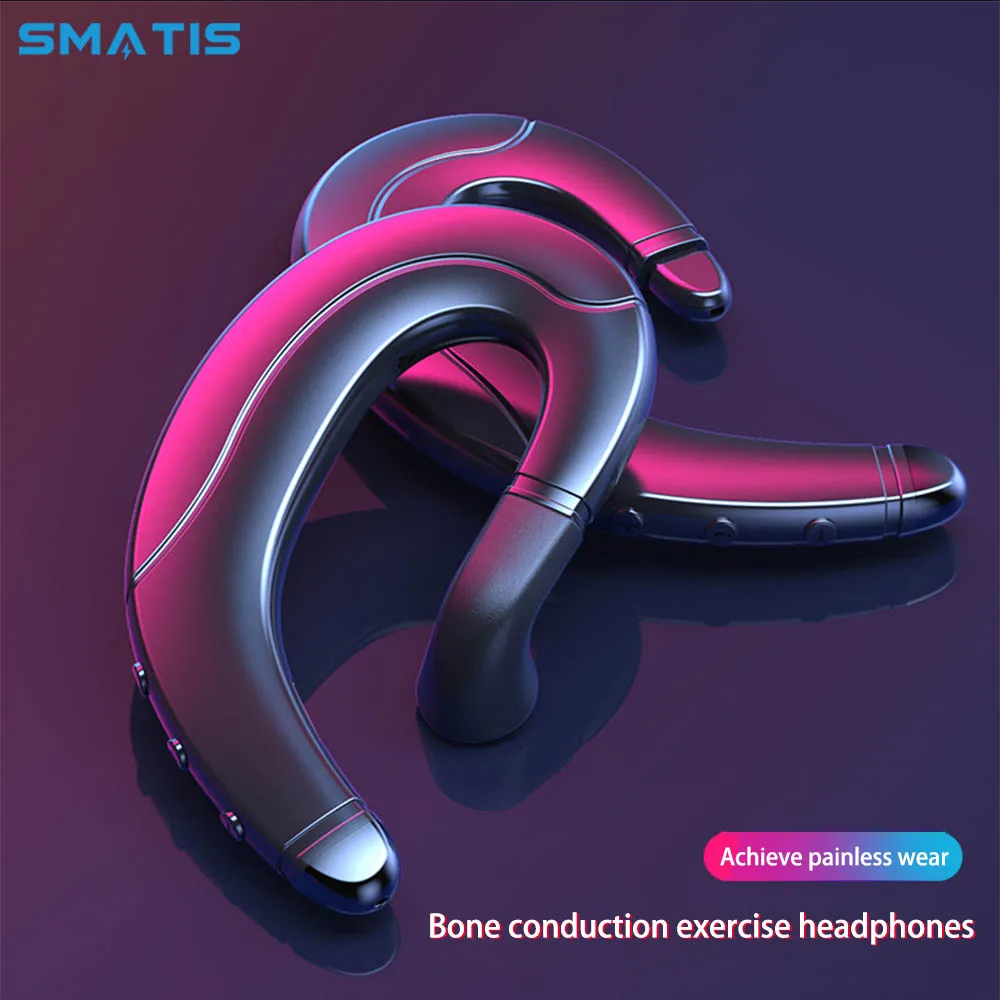

Wireless Bluetooth Earphone Single Earphones Sport Gaming Headset Headphones With Microphone Over Ear Earbuds Bone Conduction