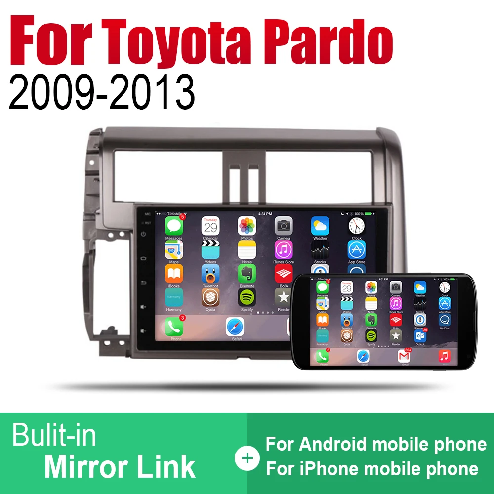 Автомагнитола ZaiXi Android 2 Din для Toyota Pardo / LC950 Prado 950 2009 ~ 2013 автомобильный