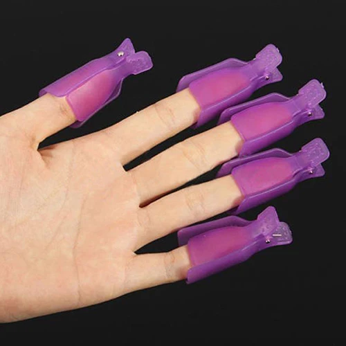 Горячее предложение 10 шт Пластиковый Лак для ногтей замачиваемый колпачок клипса средство для снятия УФ гель-лака обертывание инструмент для пальцев инструмент для снятия лака для ногтей