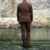 Men's Tweed Suit Jacket Safari Style Classic Elegant Vintage Blazer 5