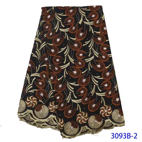 Новейший дизайн швейцарская вуаль высокое качество хлопок кружевная ткань с камнем в швейцарском стиле для вечерние платья YA3093B-3 - Цвет: Picture 2