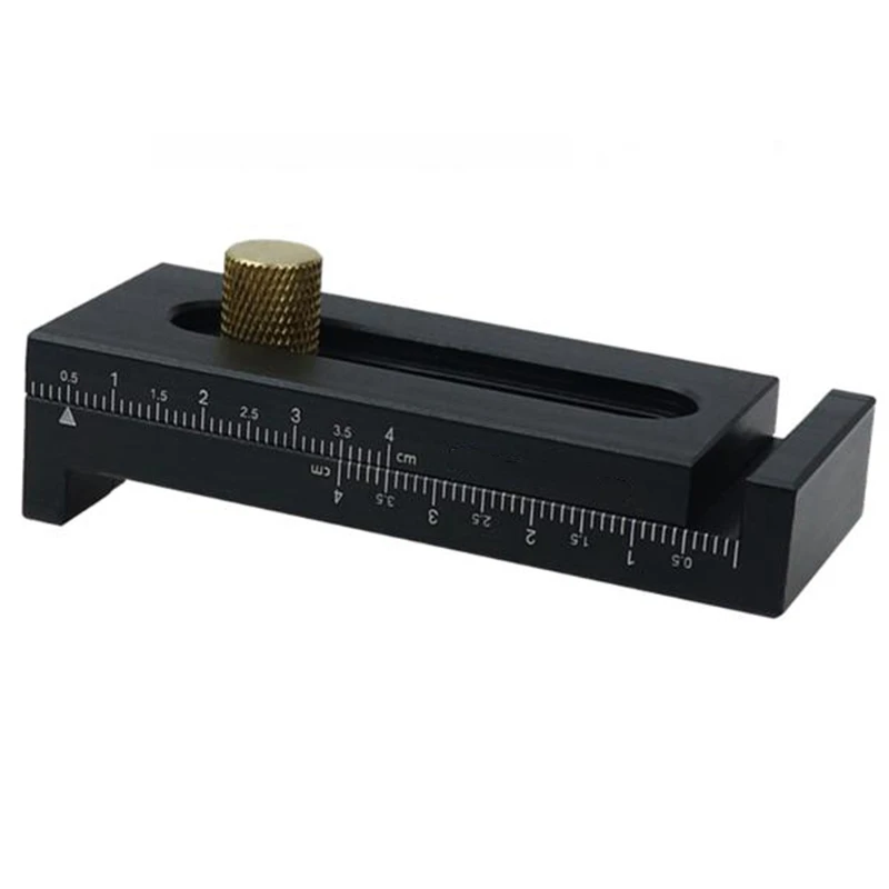 

GTBL Mini Gap Gauge 5-40Mm Depth Measuring Ruler Aluminum Marking Gauge for Carpenter DIY Woodworking Measuring Tools