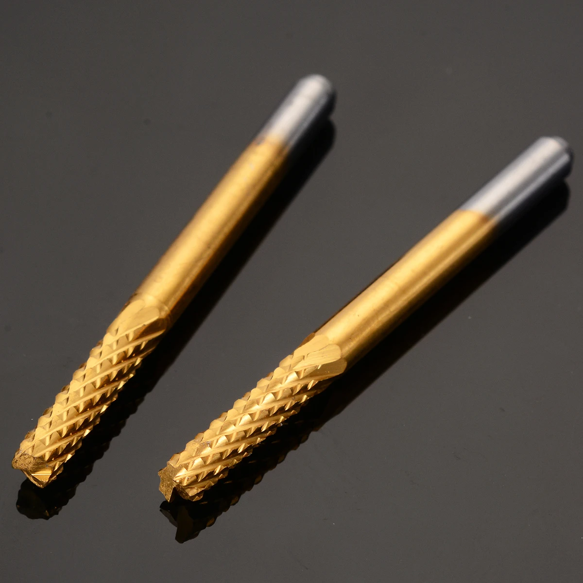 10Pcs/Set 0.8-3.175mm PCB Drill Bits Ttitanium Plating 1/8" CNC  End Mill Engraving Cutter Set For CNC Carbon Fiber Drill Bits