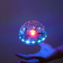 

2021 Flying Ball Spinner Ball UFO Boomerang Soaring Flying Toy Mini Drone LED Hand Gesture Control Gift Toys for Kid Adult