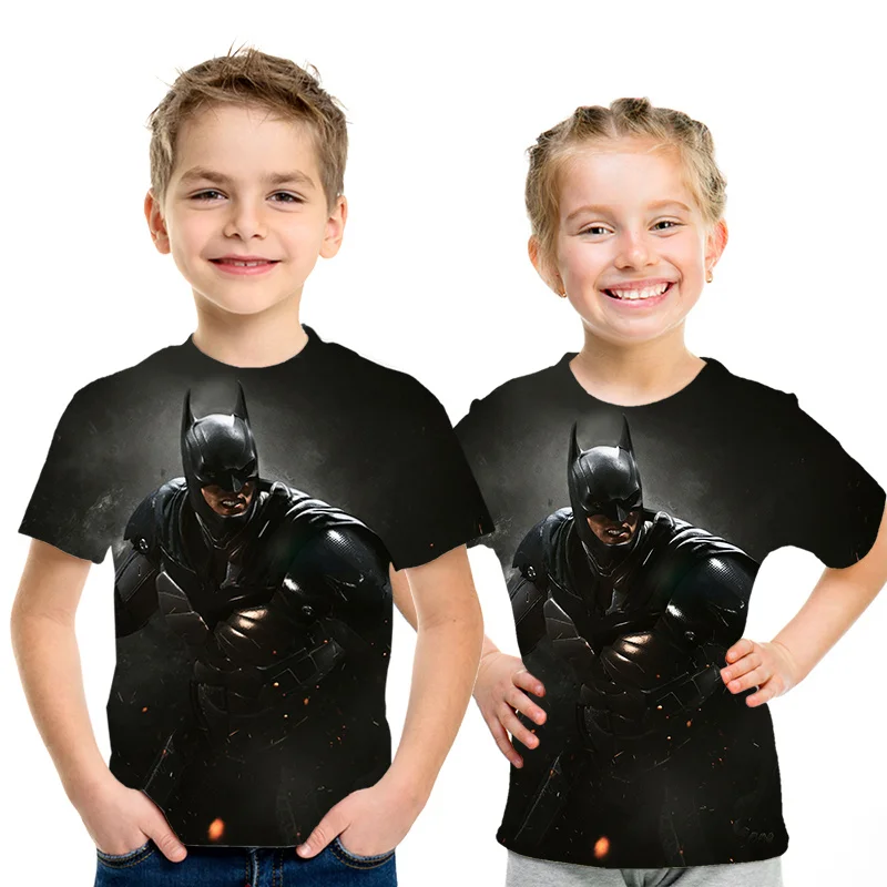 Детская одежда летняя футболка с короткими рукавами Детская футболка с человеком-пауком и Суперменом 3D футболки повседневные Забавные футболки с круглым вырезом для мальчиков и девочек - Цвет: NT914