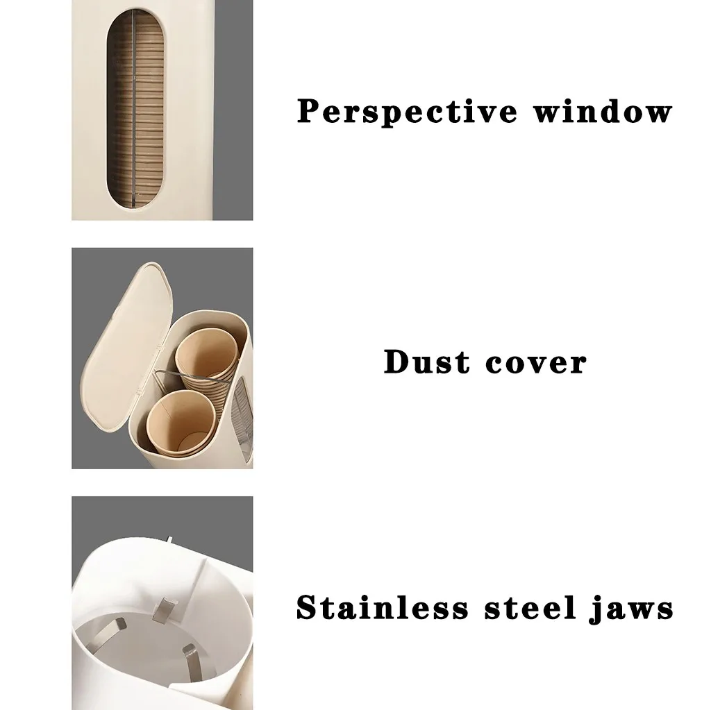 Automatic Disposable Coffee Paper Cup Holder, Kitchen Wall-Mounted, Multifunctional Storage Rack, Home Simple Hanging Rack