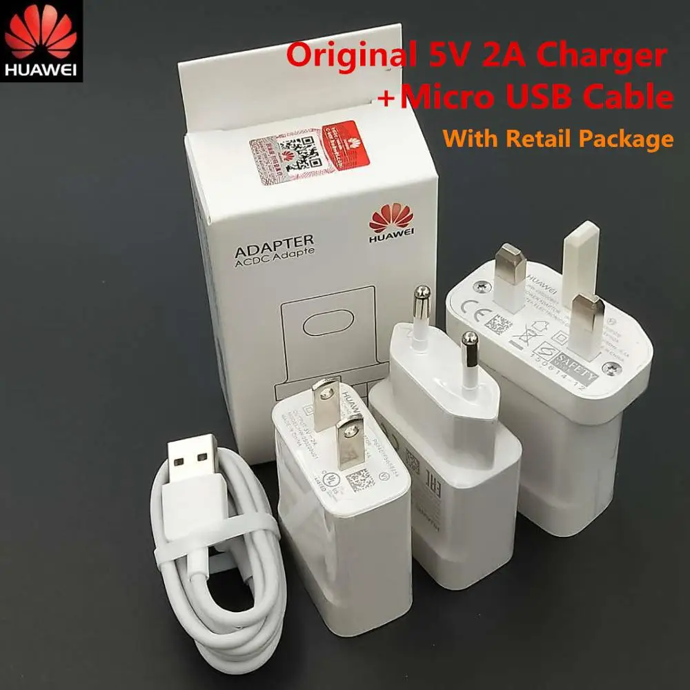 Оригинальное зарядное устройство Huawei 5 В 2 А адаптер питания для ЕС и США micro usb