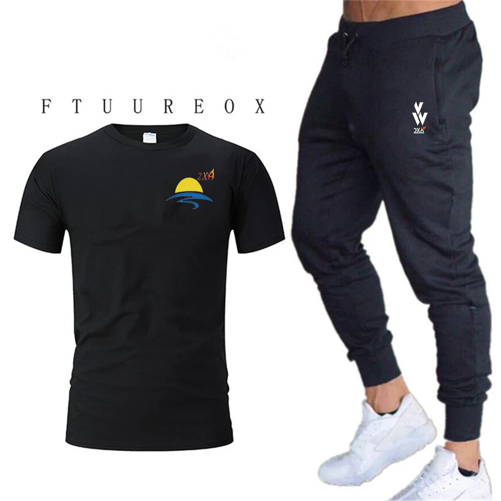 2XA костюм Мужская спортивная одежда Тренажерный зал Фитнес Спортивная одежда для бега футбол тренировочная одежда Спорт фитнес