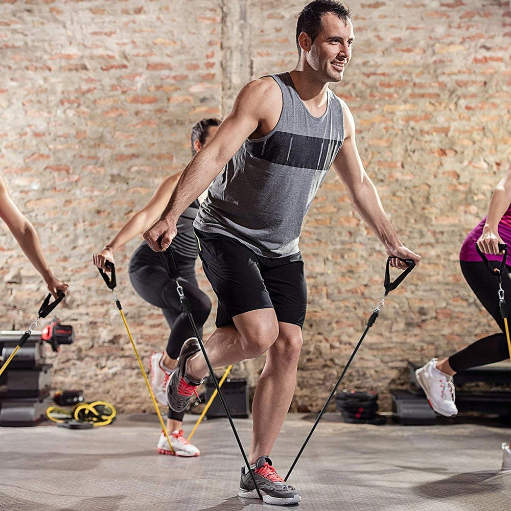 11Pcs Exercise Resistance Bands Sets for Women and Men Fitness Gym Strength Training Body Yoga Pilates Sport Rubber Band Pull Up (5)