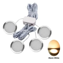 Светодиодная лампа для шкафа шкаф круглый теплый белый под шкаф кухня