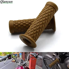 Универсальный 7/" 22 мм мотоциклетный винтажный резиновый руль для мотоцикла для Kawasaki ZX-6 W800 SE NINJA 650R VERSYS ZZR600 ER-5 Z750S
