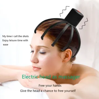 

Neck Stress Head Scratcher Electric Relaxation Device Practical Blood Circulation Octopus Shape Adjustable Mode Scalp Massager